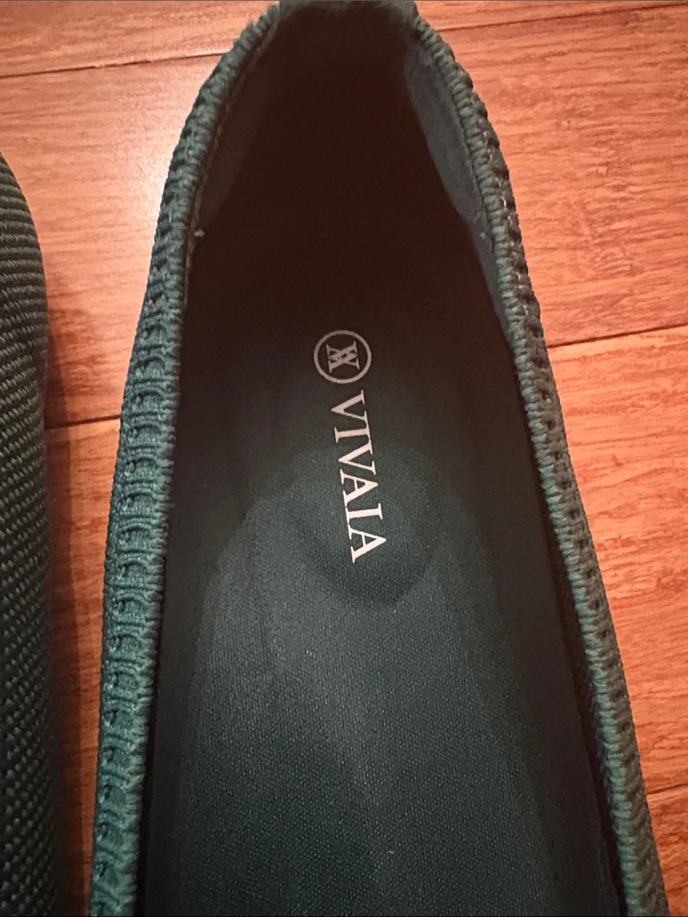 Vivaia Women's Pointed Knit Flats - Forest Green - soE 40.5 (9.5)